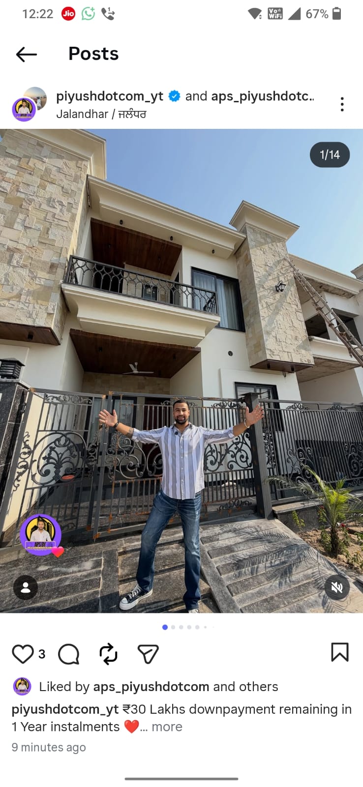 125 gaj ( 5.10 6 nd 7  marla ,22*48 size , all facing available 3 bhk fully furnished  villa for sale )